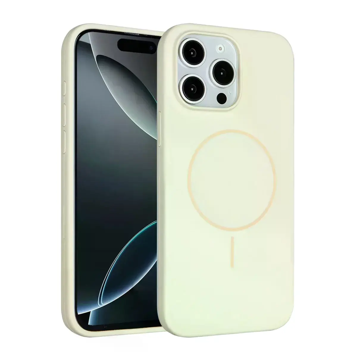 Joko  İphone 15 Pro Max Kılıf Jully Magsafe Kapak - Bej