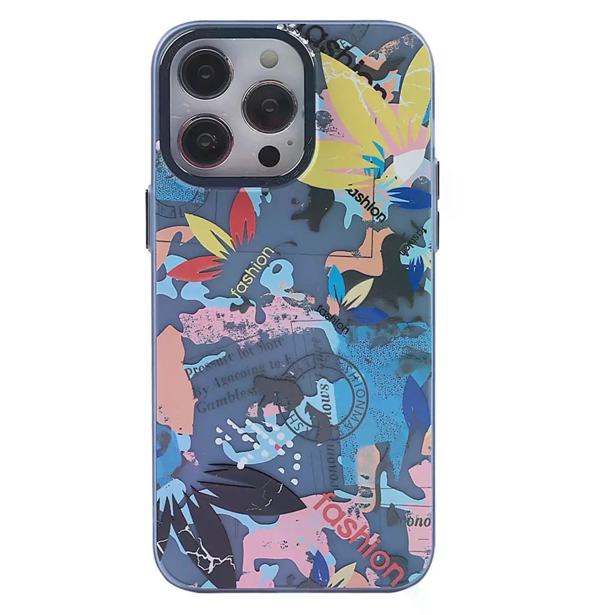 İphone 13 Pro Max Kılıf Prada Desenli Kapak - Prada Pembe - 1