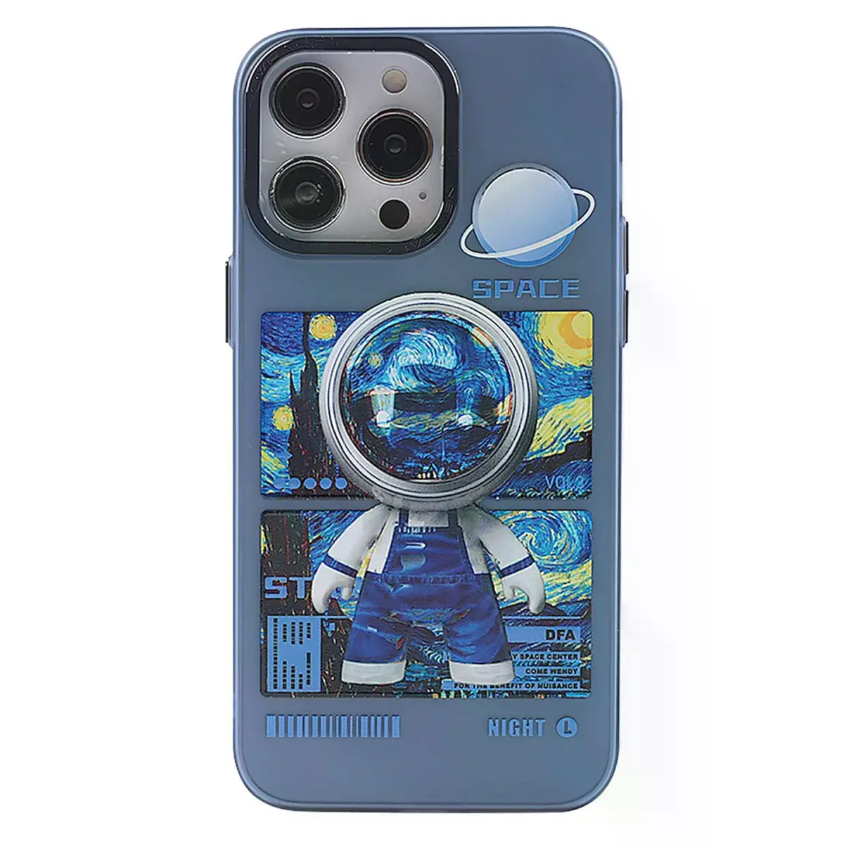 İphone 14 Pro Kılıf Prada Desenli Kapak - Prada Mavi - 1