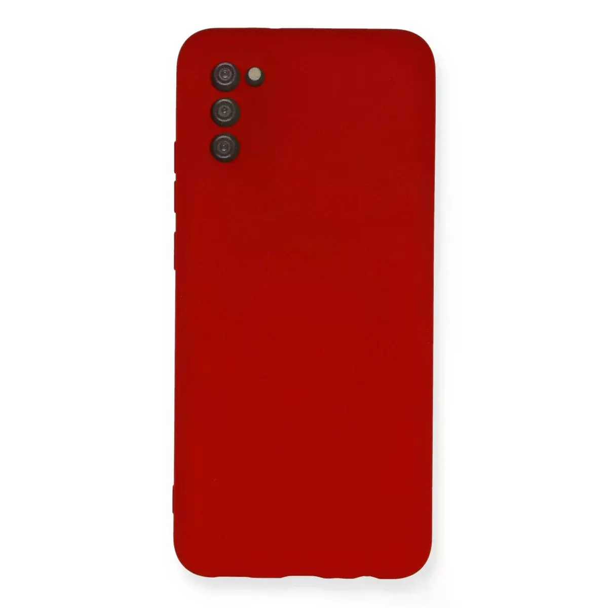 Samsung Galaxy A03s Kılıf Nano İçi Kadife Silikon - Kırmızı