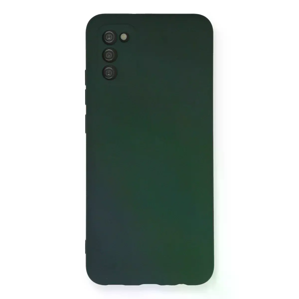 Samsung Galaxy A03s Kılıf Nano İçi Kadife Silikon - Koyu Yeşil