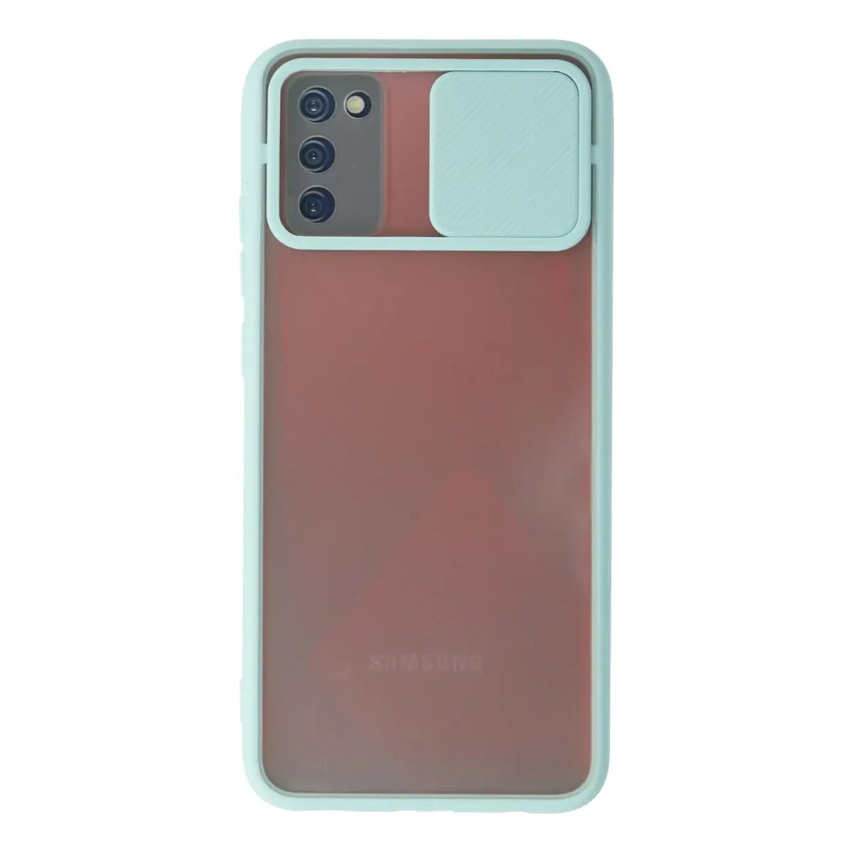 Samsung Galaxy A03s Kılıf Palm Buzlu Kamera Sürgülü Silikon - Turkuaz