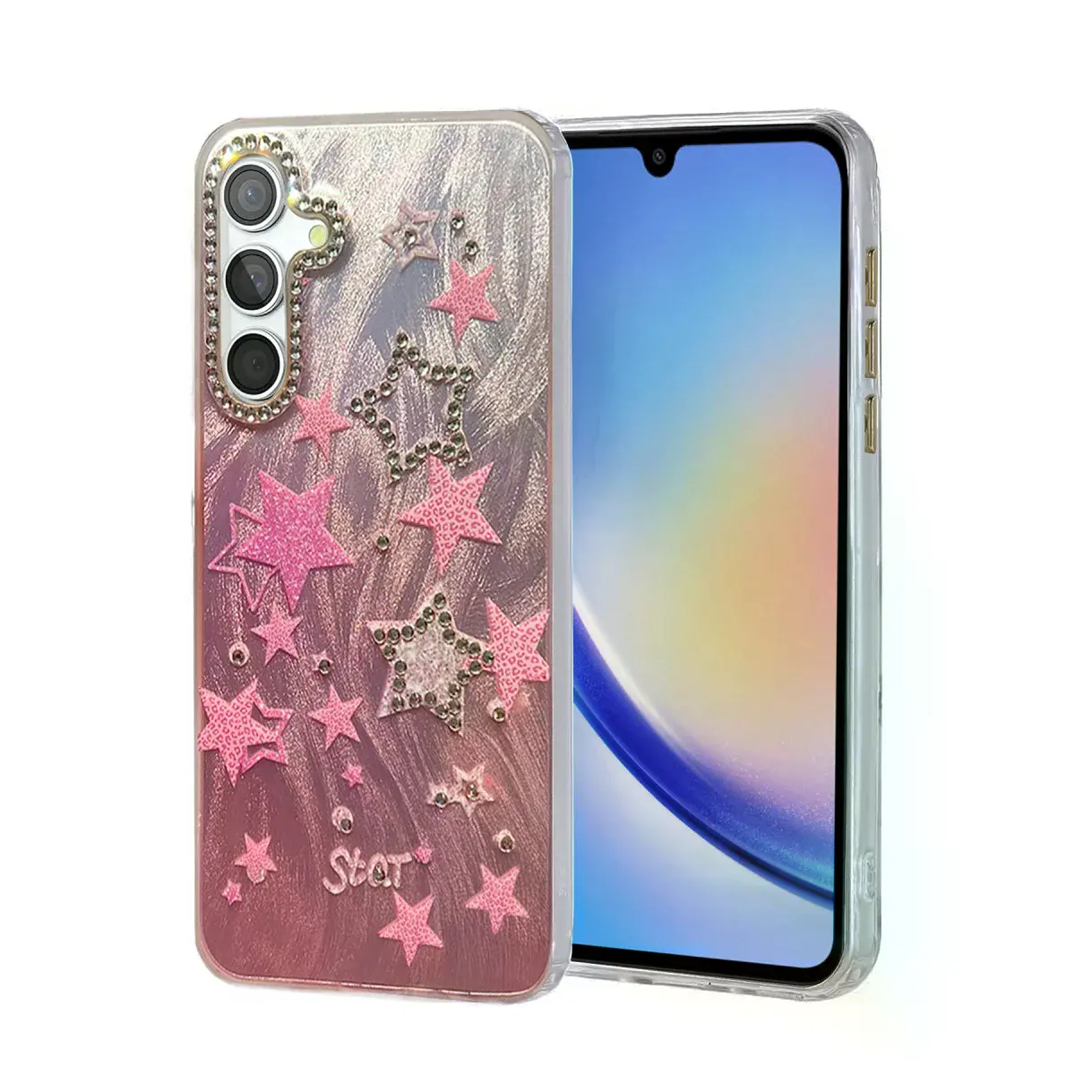 Samsung Galaxy A34 5g Kılıf Blade Aynalı Desenli Kapak - Desen 7