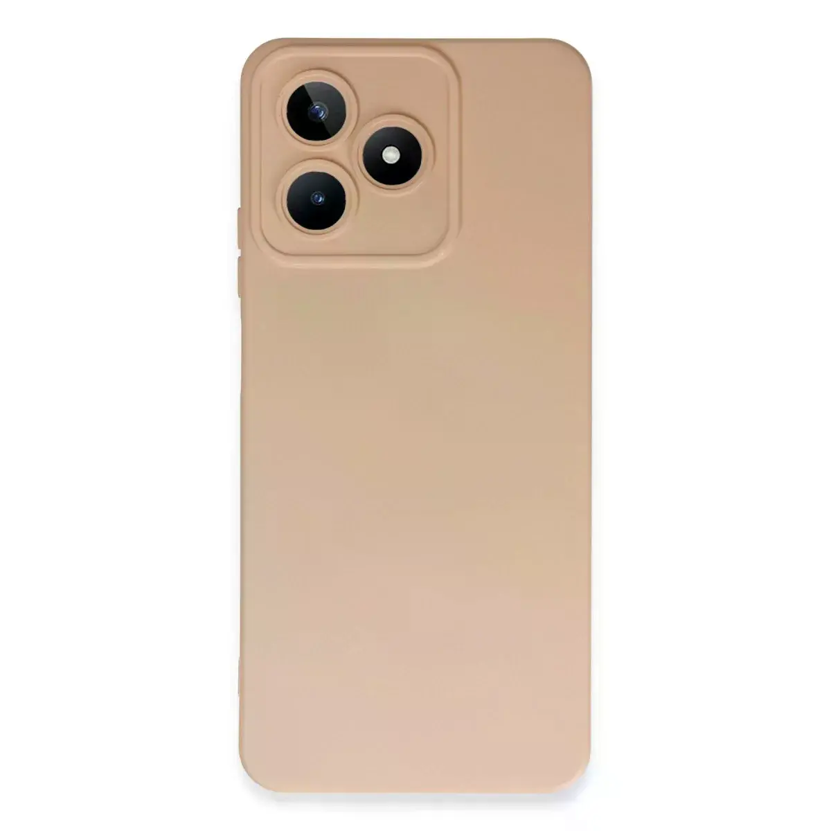Realme C53 Kılıf Nano İçi Kadife Silikon - Pudra