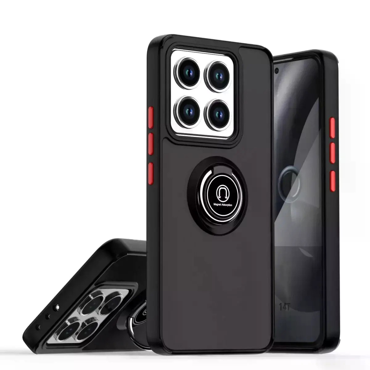 Xiaomi Mi 15 Kılıf Montreal Yüzüklü Silikon Kapak - Siyah