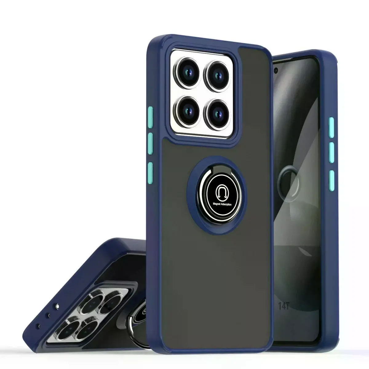 Xiaomi Mi 15 Pro Kılıf Montreal Yüzüklü Silikon Kapak - Lacivert