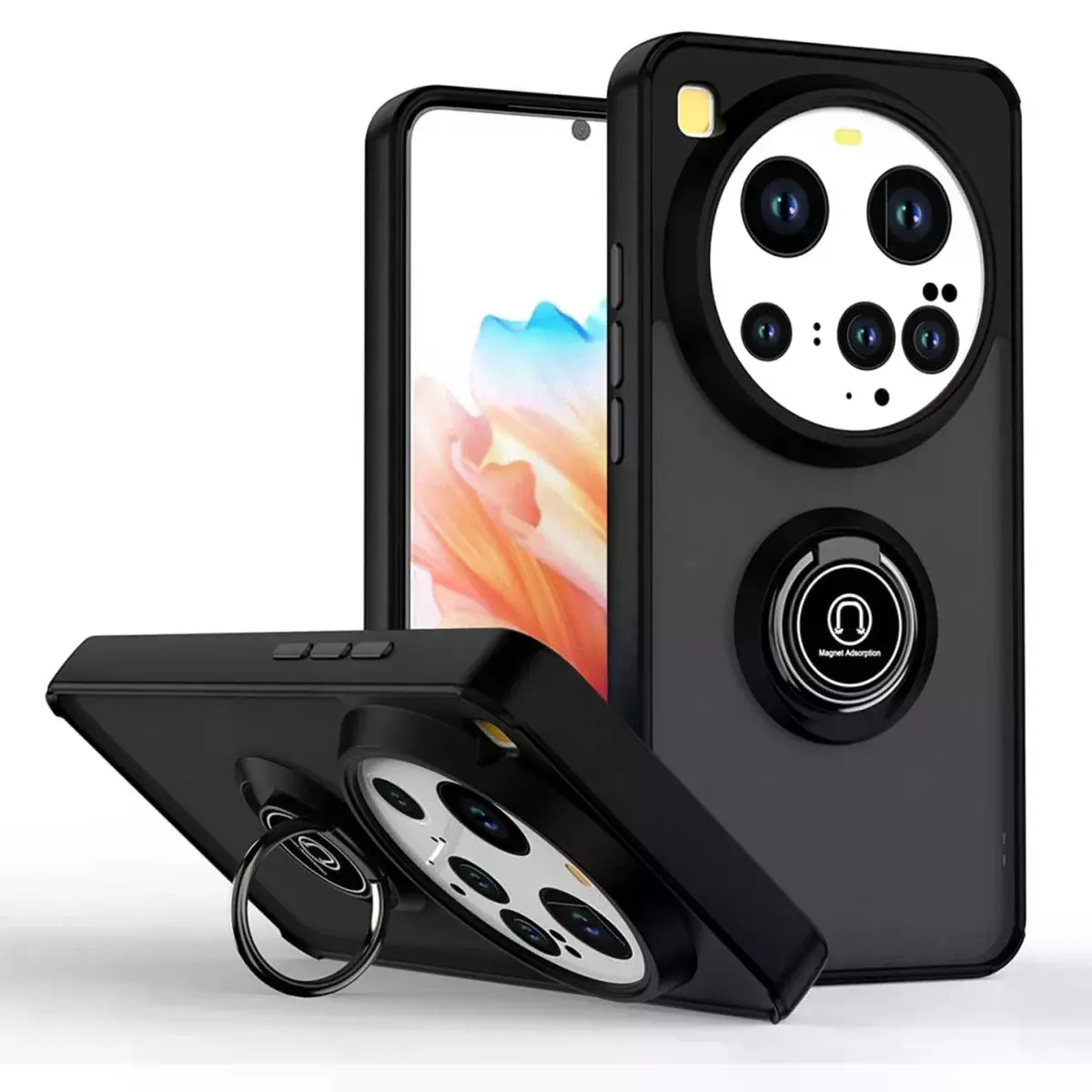 Xiaomi Mi 15 Ultra Kılıf Montreal Yüzüklü Silikon Kapak - Siyah