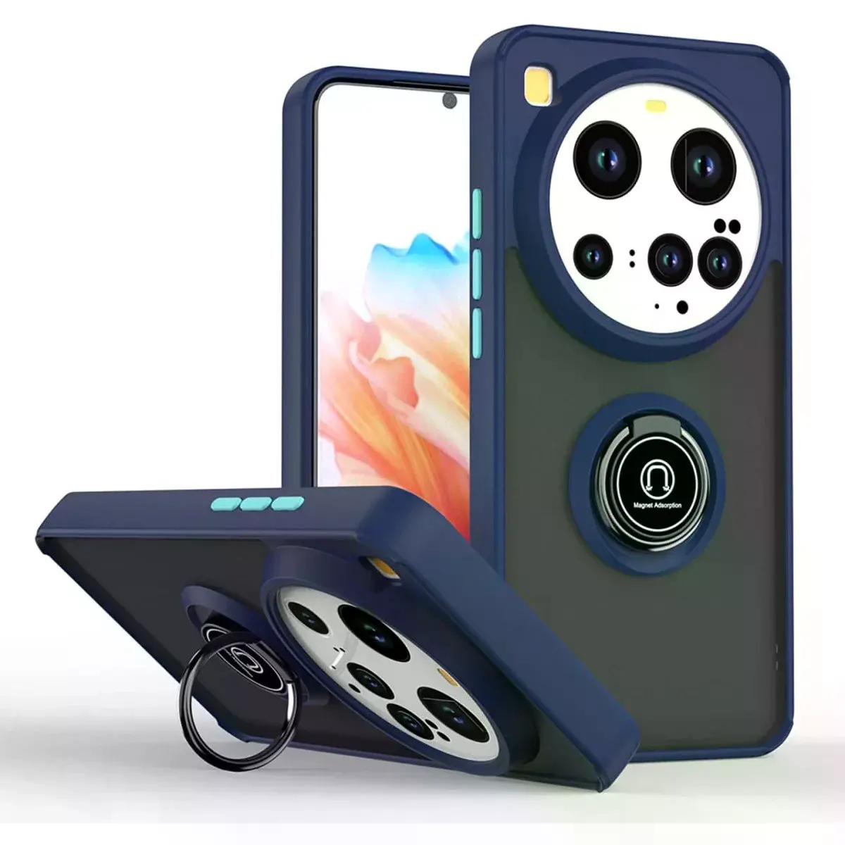 Xiaomi Mi 15 Ultra Kılıf Montreal Yüzüklü Silikon Kapak - Lacivert