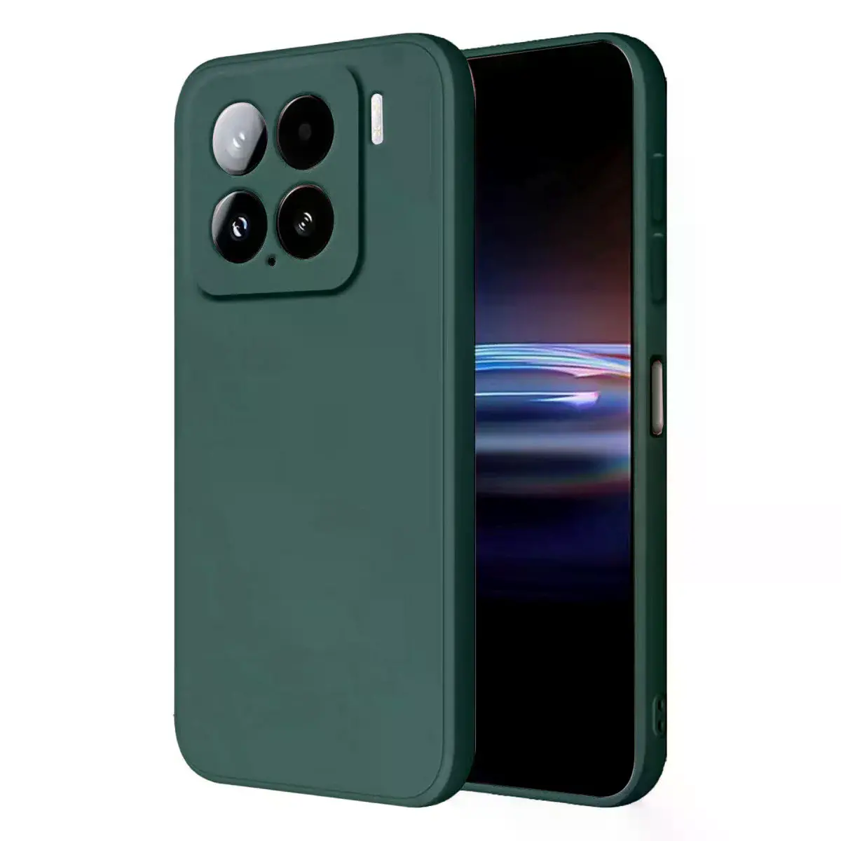 Xiaomi Mi 15 Pro Kılıf Nano İçi Kadife Silikon - Koyu Yeşil