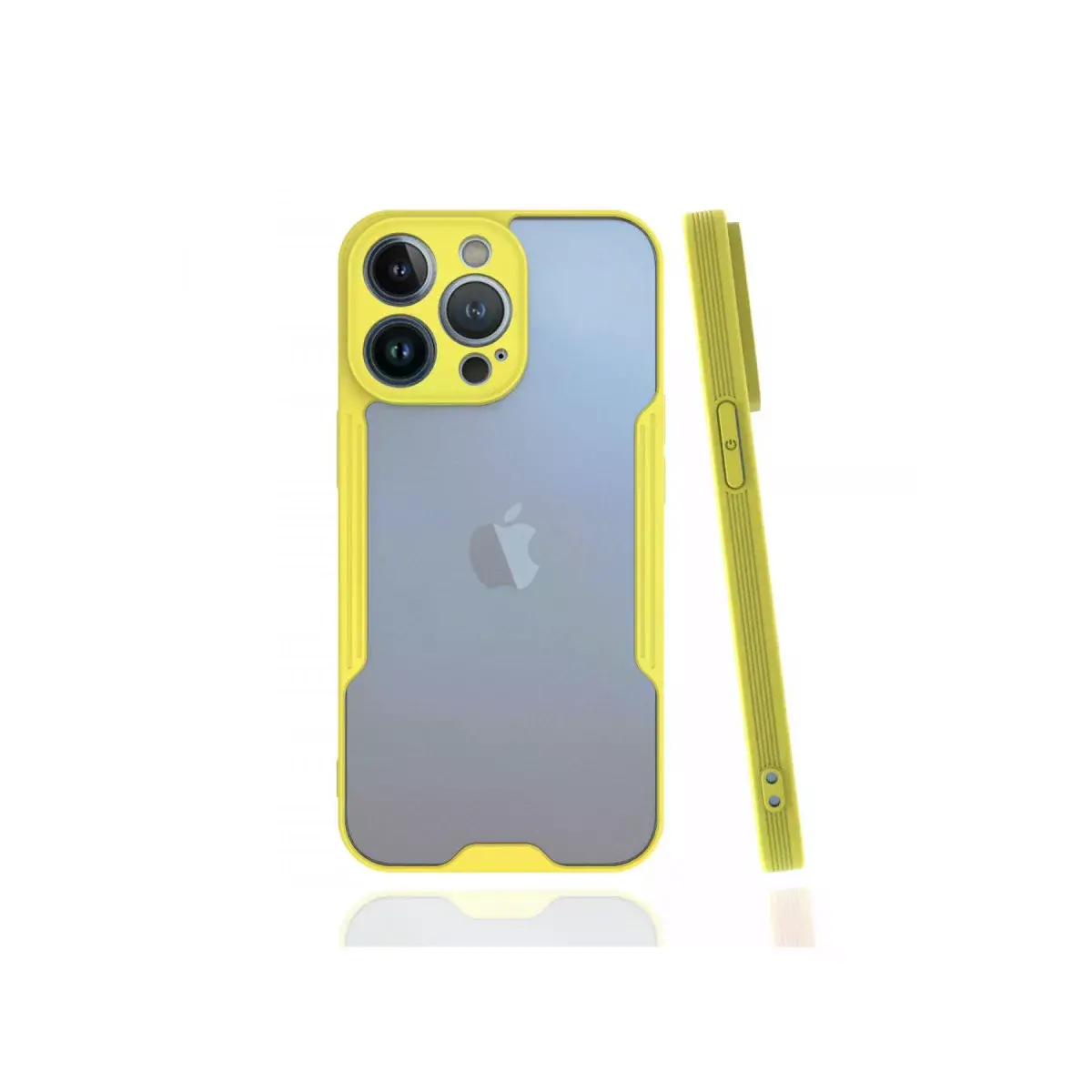 İphone 13 Pro Kılıf Platin Silikon - Sarı
