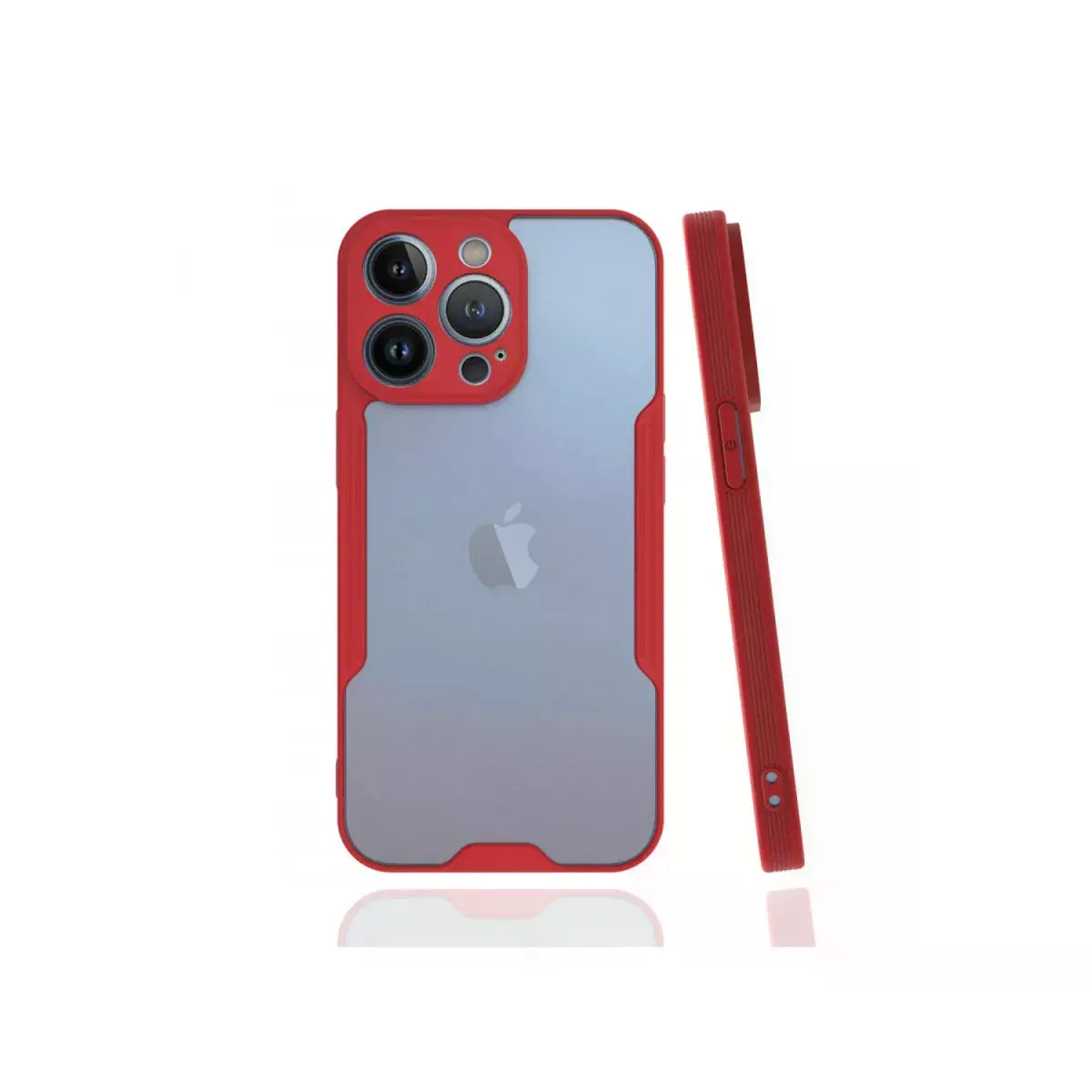 İphone 13 Pro Kılıf Platin Silikon - Kırmızı