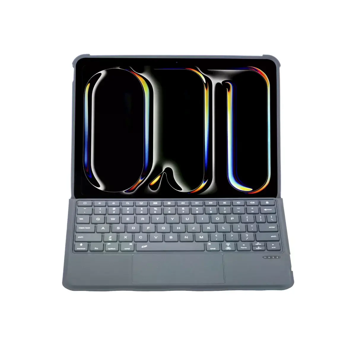 T5504d İpad Pro 11 (2024) Kılıf Palermo Ledli Klavyeli Standlı Tablet Kılıfı - Siyah