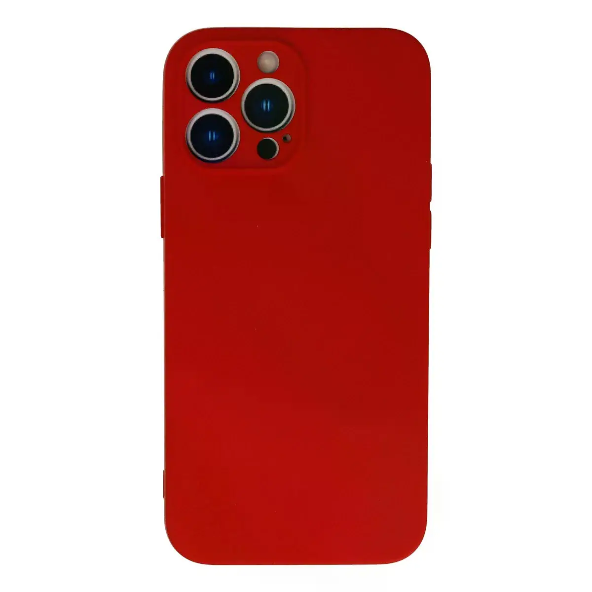 İphone 13 Pro Kılıf Nano İçi Kadife Silikon - Kırmızı
