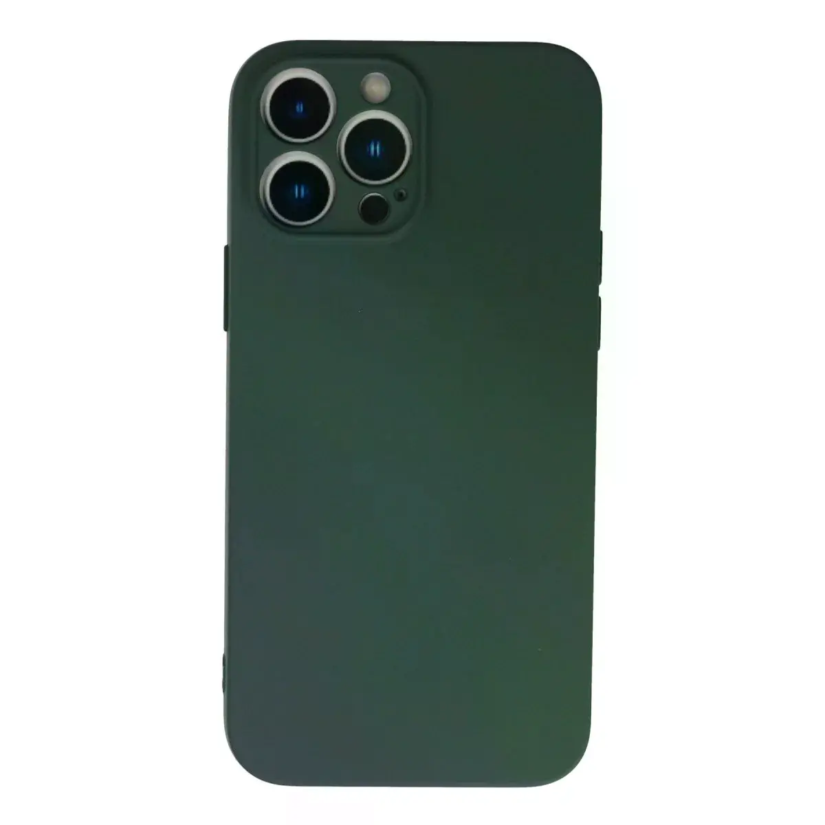 İphone 13 Pro Kılıf Nano İçi Kadife Silikon - Koyu Yeşil