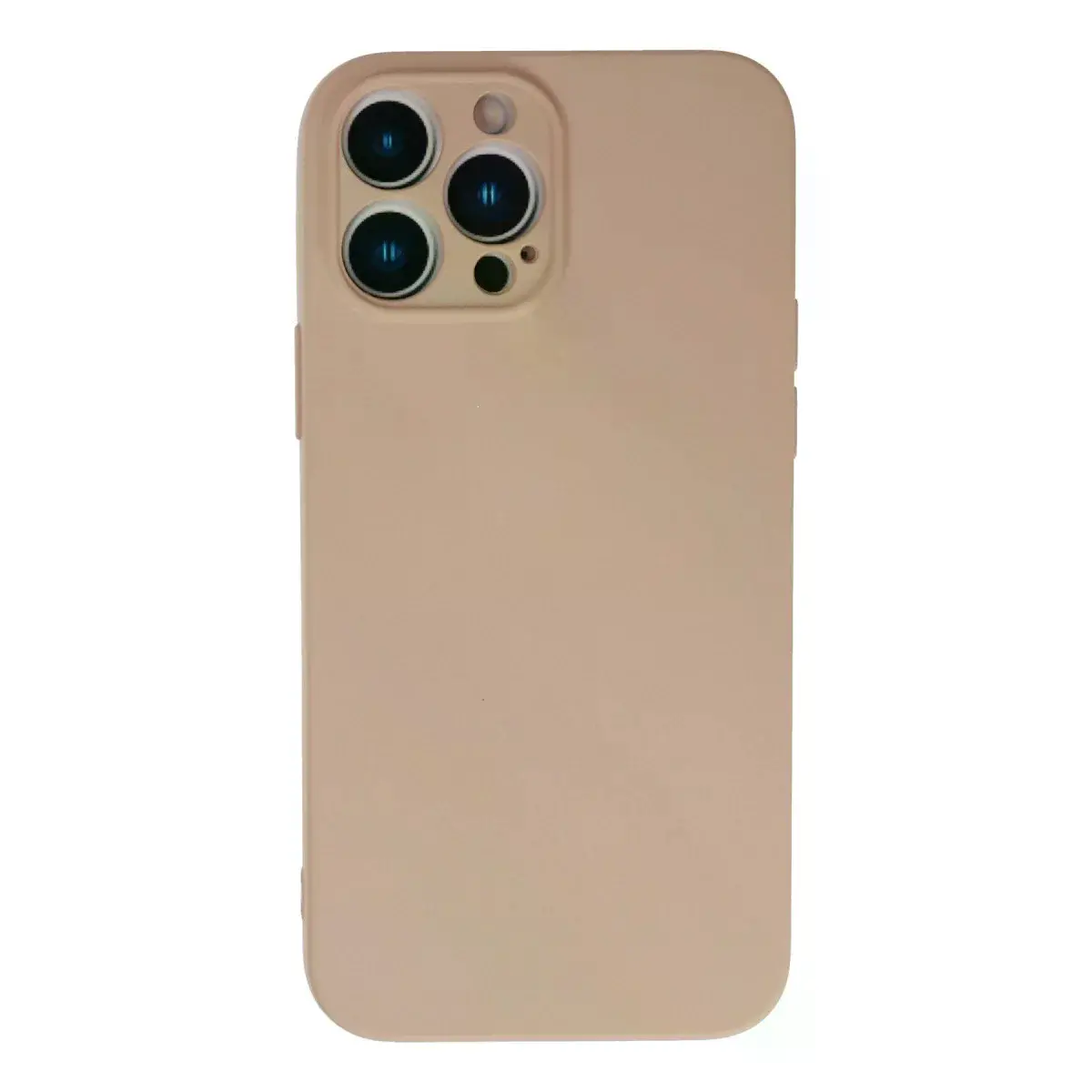 İphone 13 Pro Max Kılıf Nano İçi Kadife Silikon - Pudra