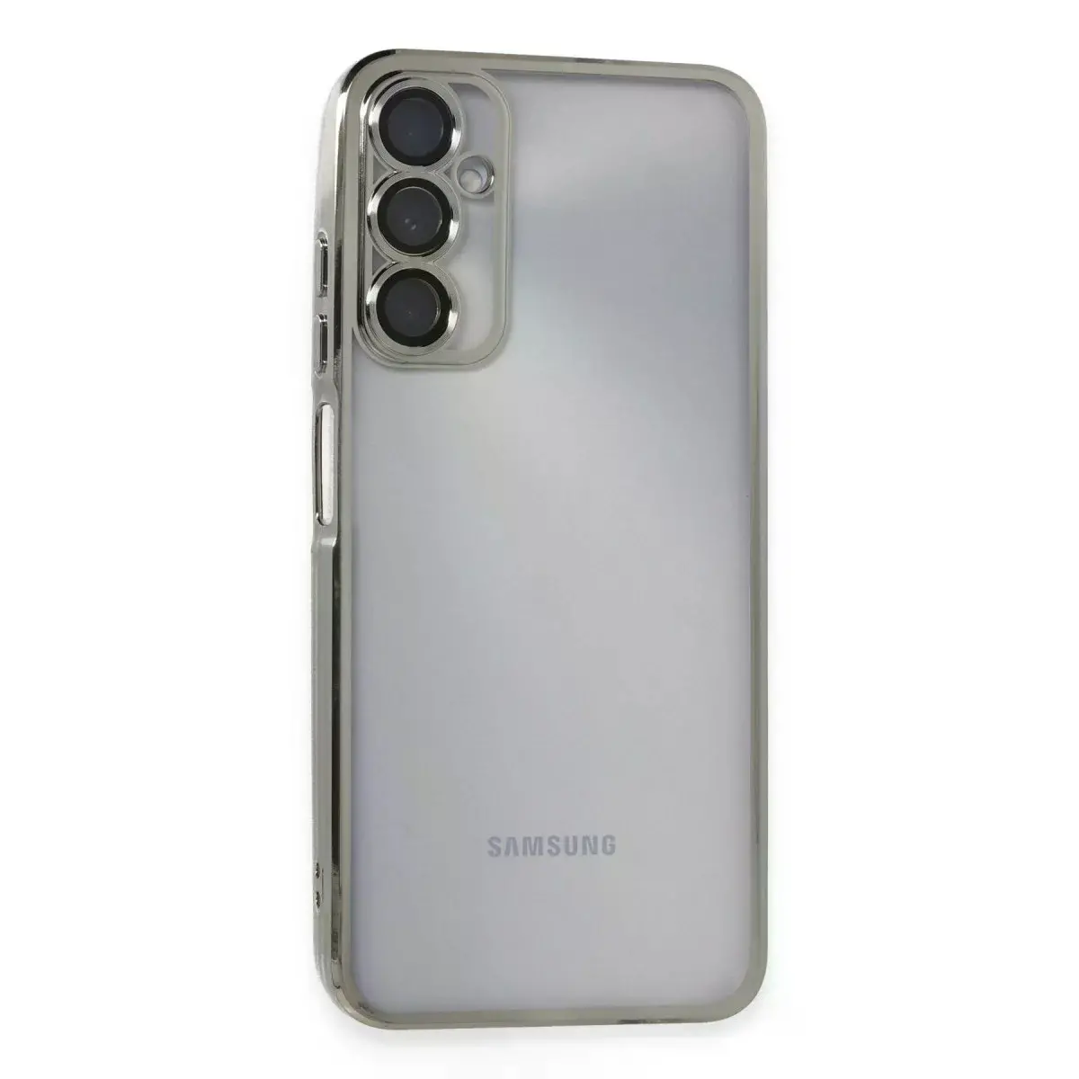 Samsung Galaxy A05s Kılıf Razer Lensli Silikon - Gümüş
