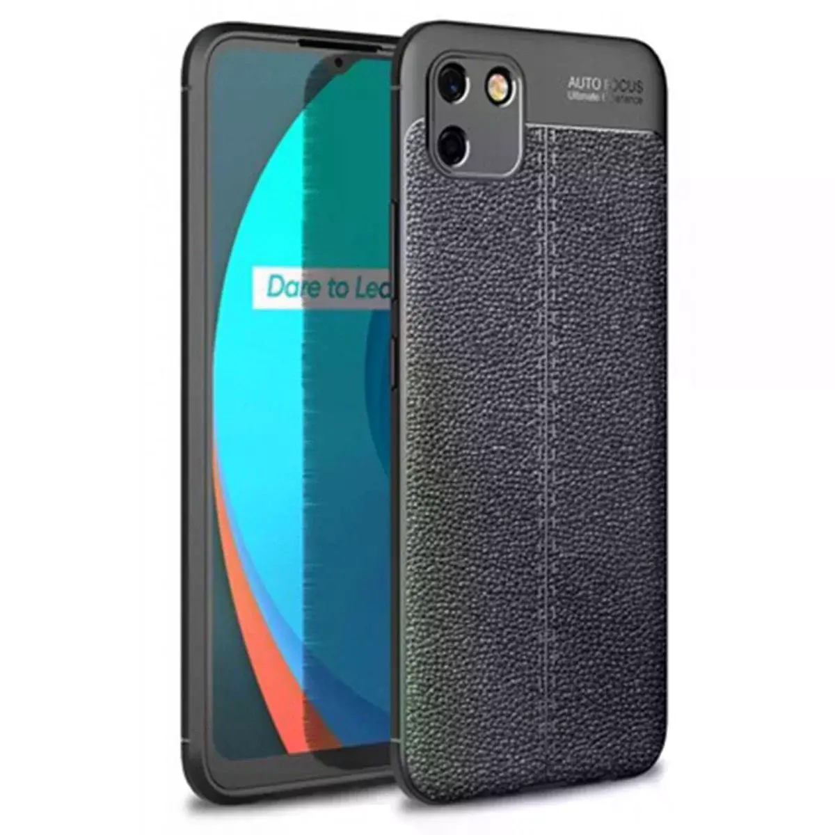Realme C11 Kılıf Auto Focus Kapak - Siyah