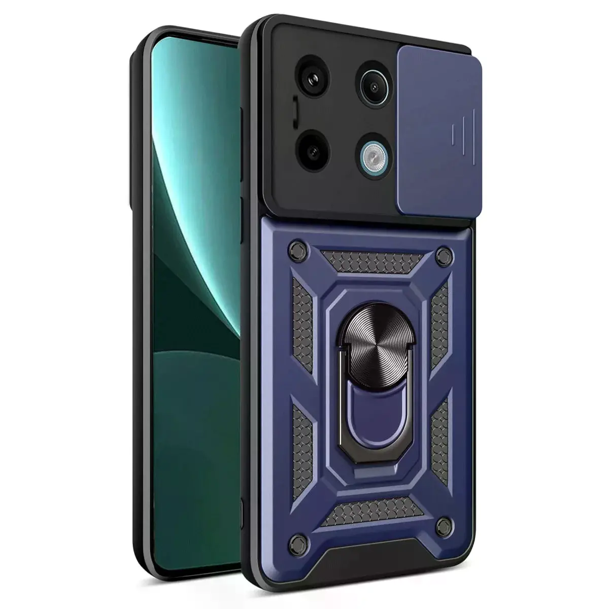 Xiaomi Redmi Note 13 Pro 4g Pars Lens Yüzüklü Silikon - Lacivert