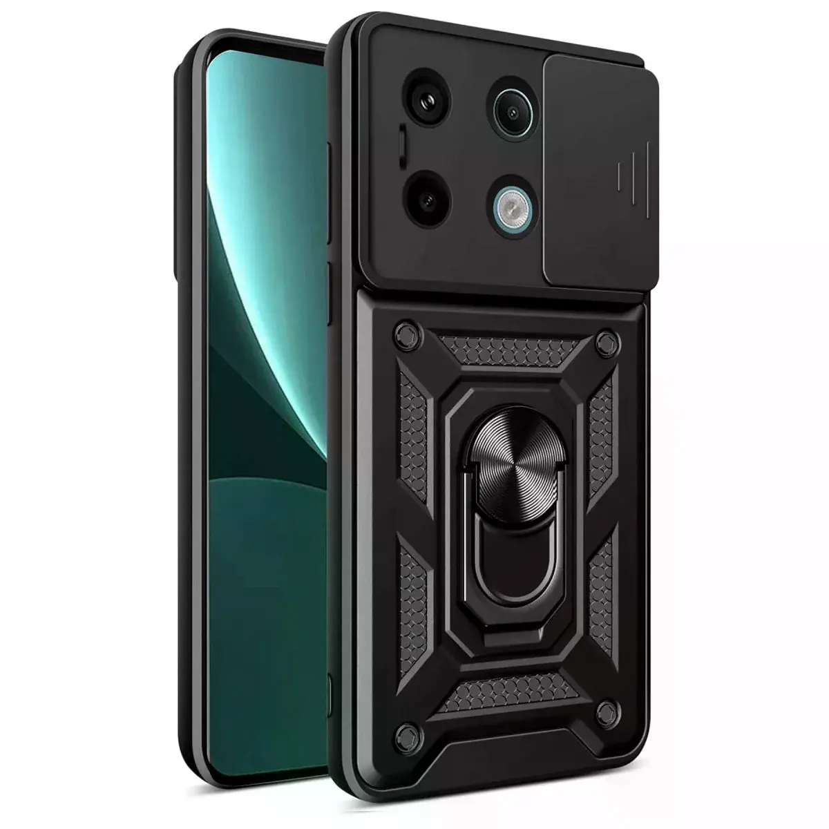 Xiaomi Redmi Note 13 Pro 4g Pars Lens Yüzüklü Silikon - Siyah