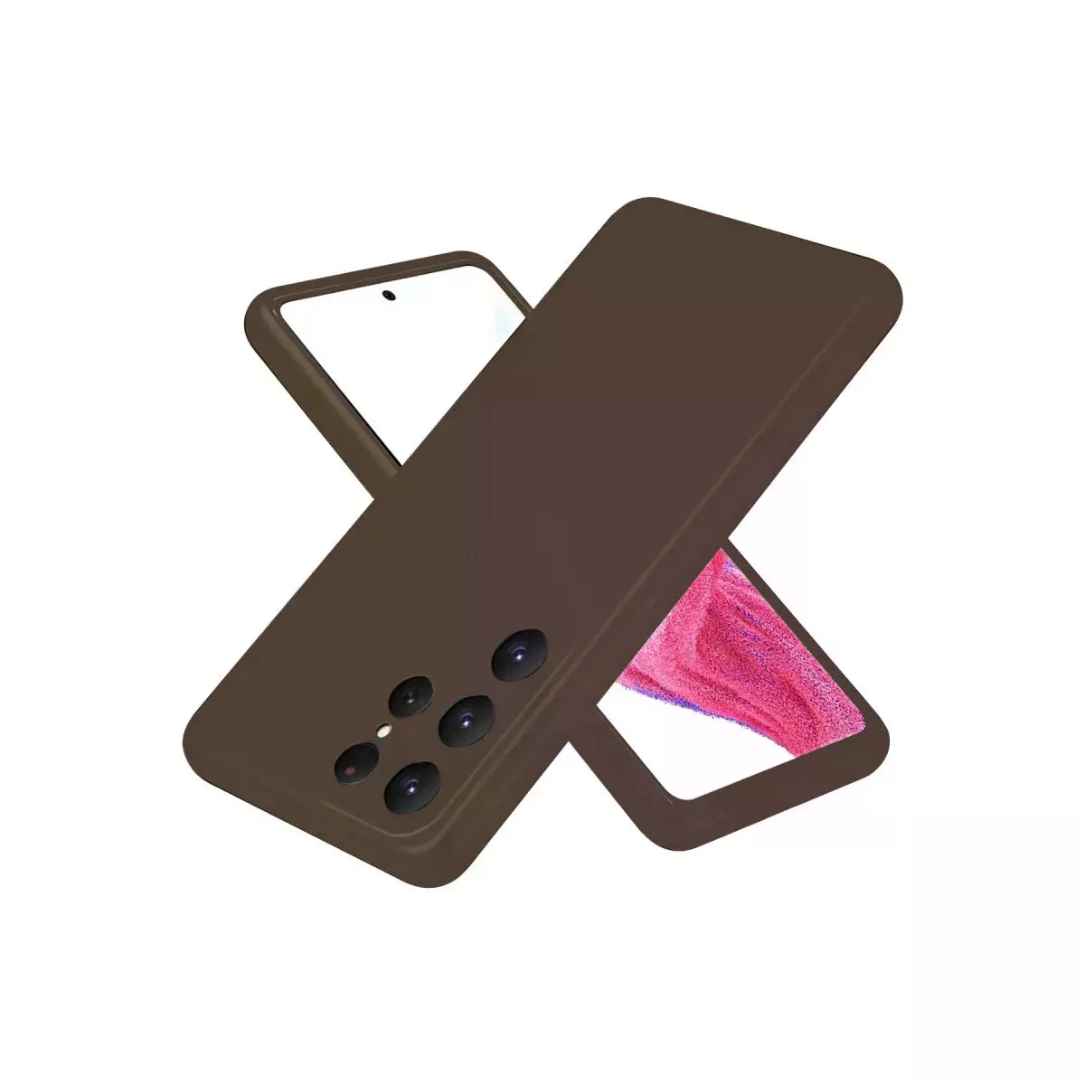Samsung Galaxy S25 Ultra Kılıf First Silikon - Kahverengi