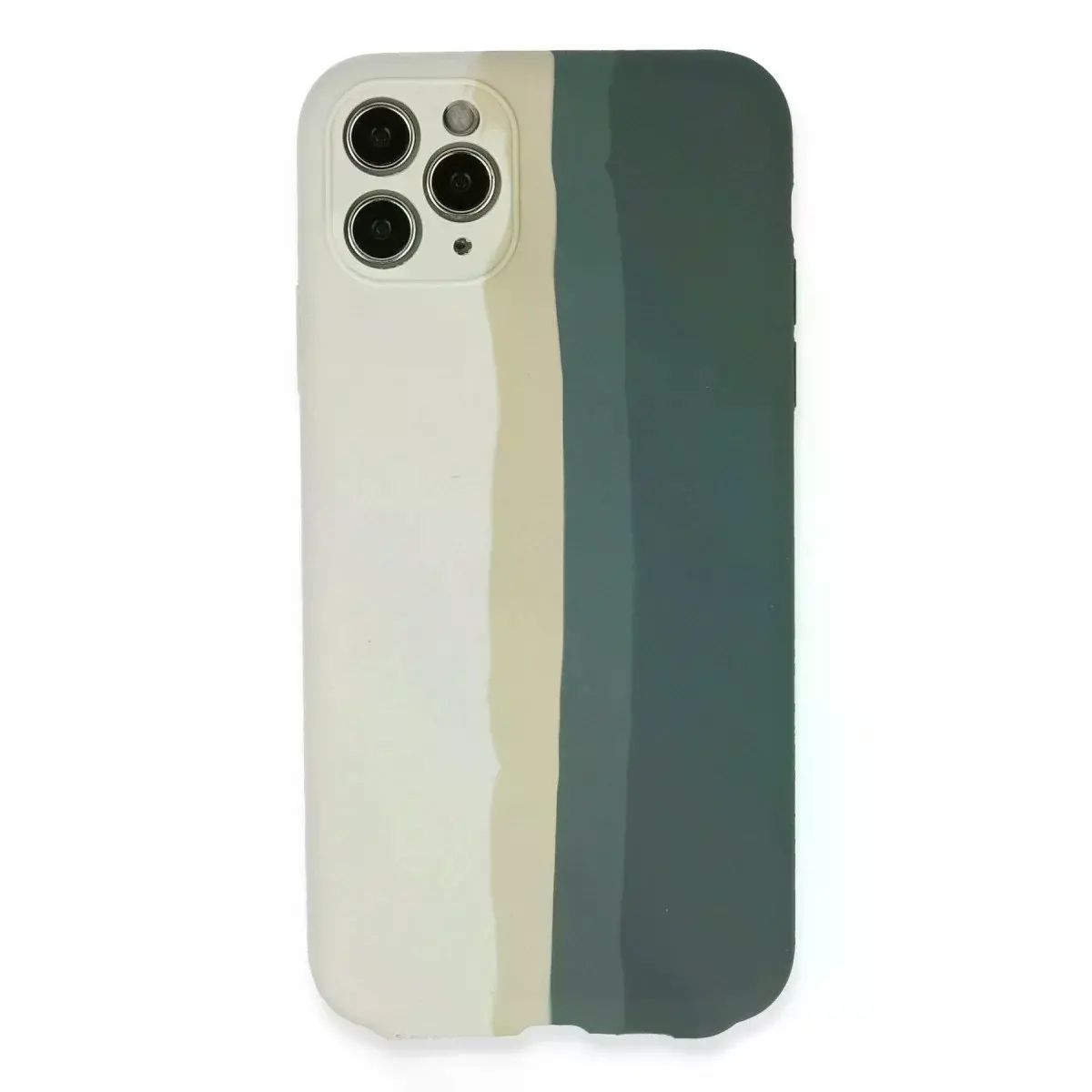 İphone 11 Pro Kılıf Ebruli Lansman Silikon - Beyaz-gri