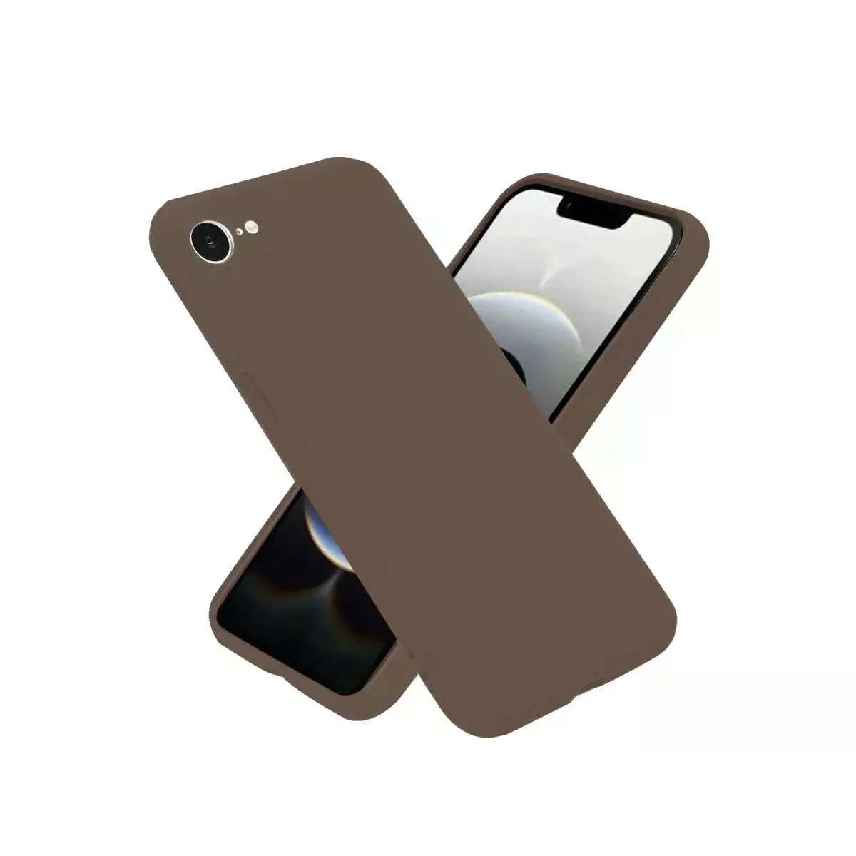 İphone 16e Kılıf First Silikon - Kahverengi