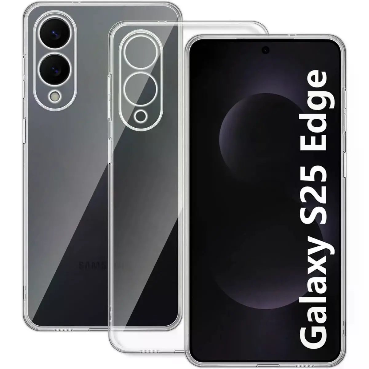 Samsung Galaxy S25 Edge Kılıf Lüx Şeffaf Silikon