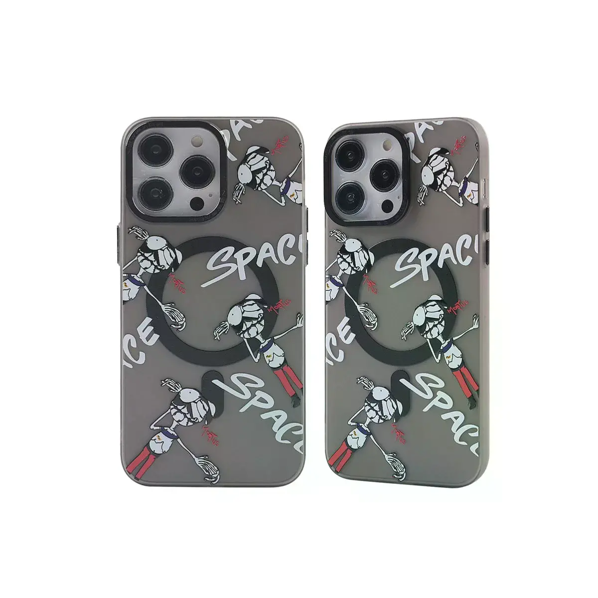 İphone 14 Pro Kılıf Apollo Magneticsafe Desenli Kapak - Apollo Siyah - 3