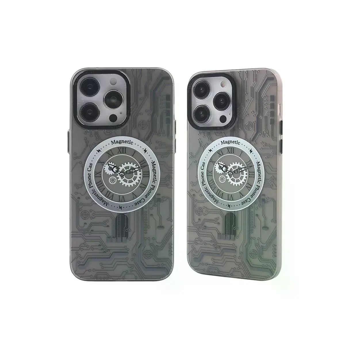 İphone 14 Pro Max Kılıf Apollo Magneticsafe Desenli Kapak - Apollo Siyah - 1