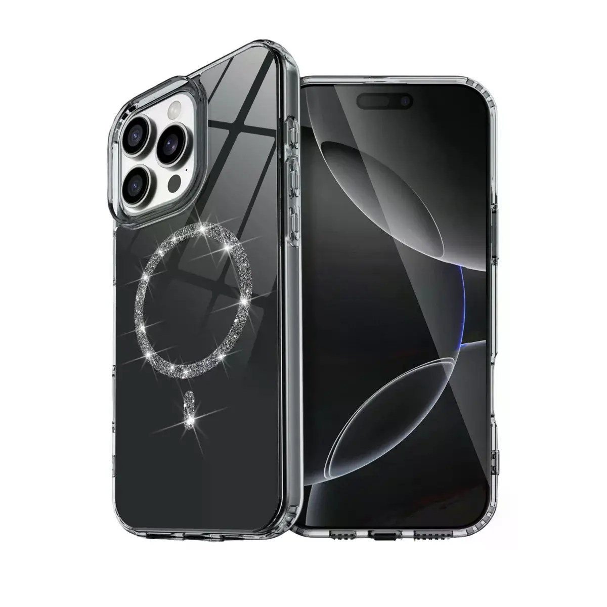 İphone 15 Pro Max Live Diamond Magsafe Kapak - Siyah
