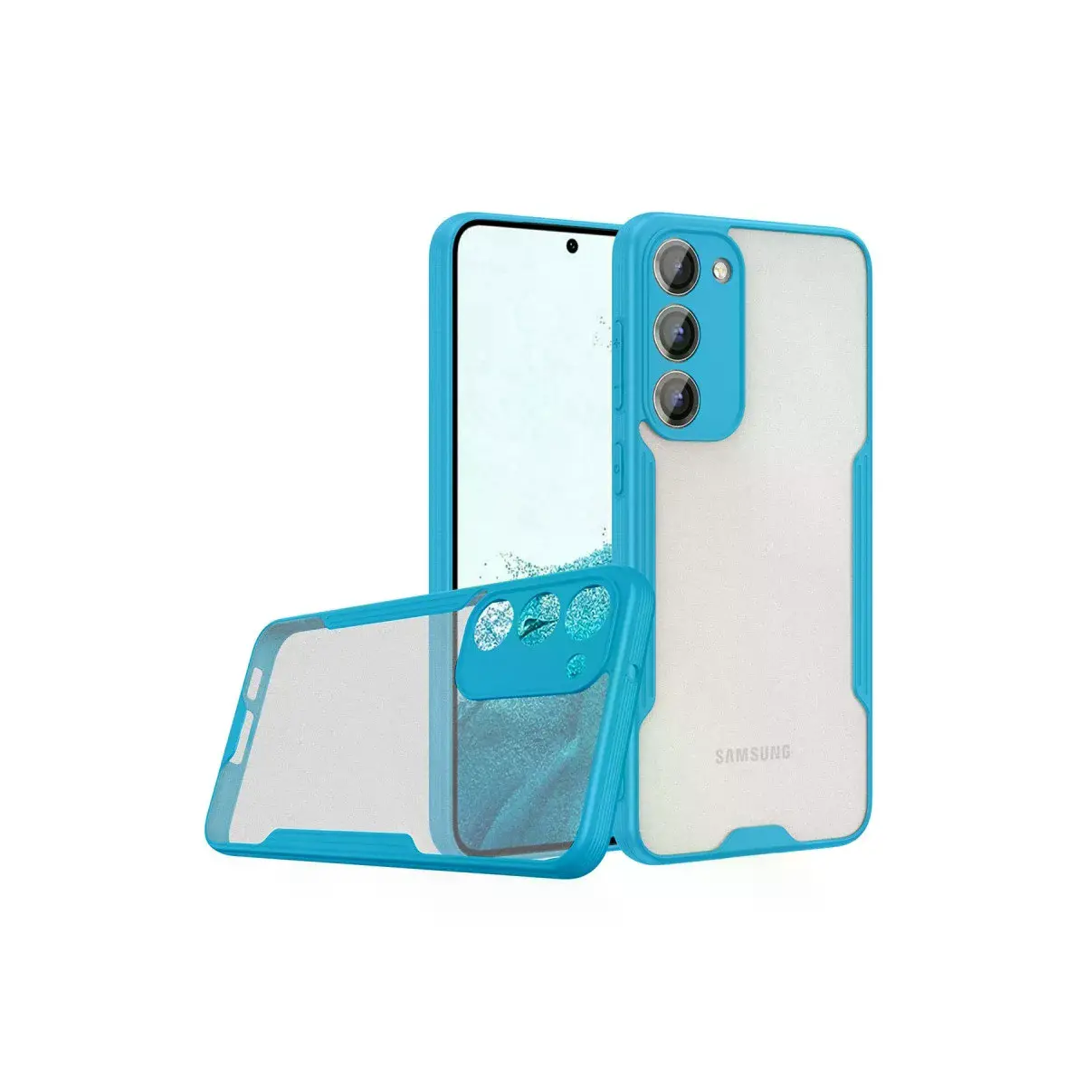 Samsung Galaxy S23 Plus Kılıf Platin Silikon - Mavi