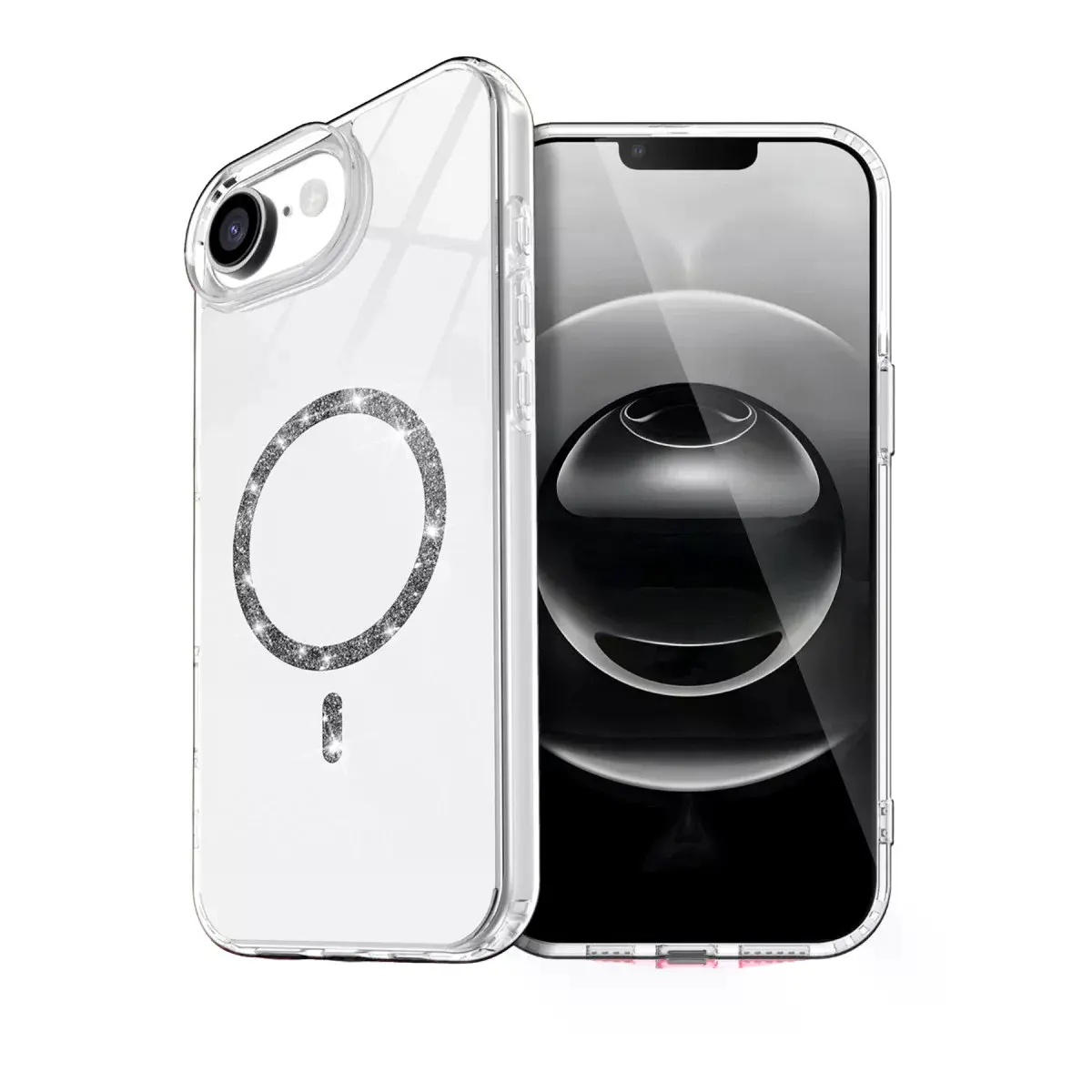 İphone 16e Live Diamond Magsafe Kapak - Şeffaf