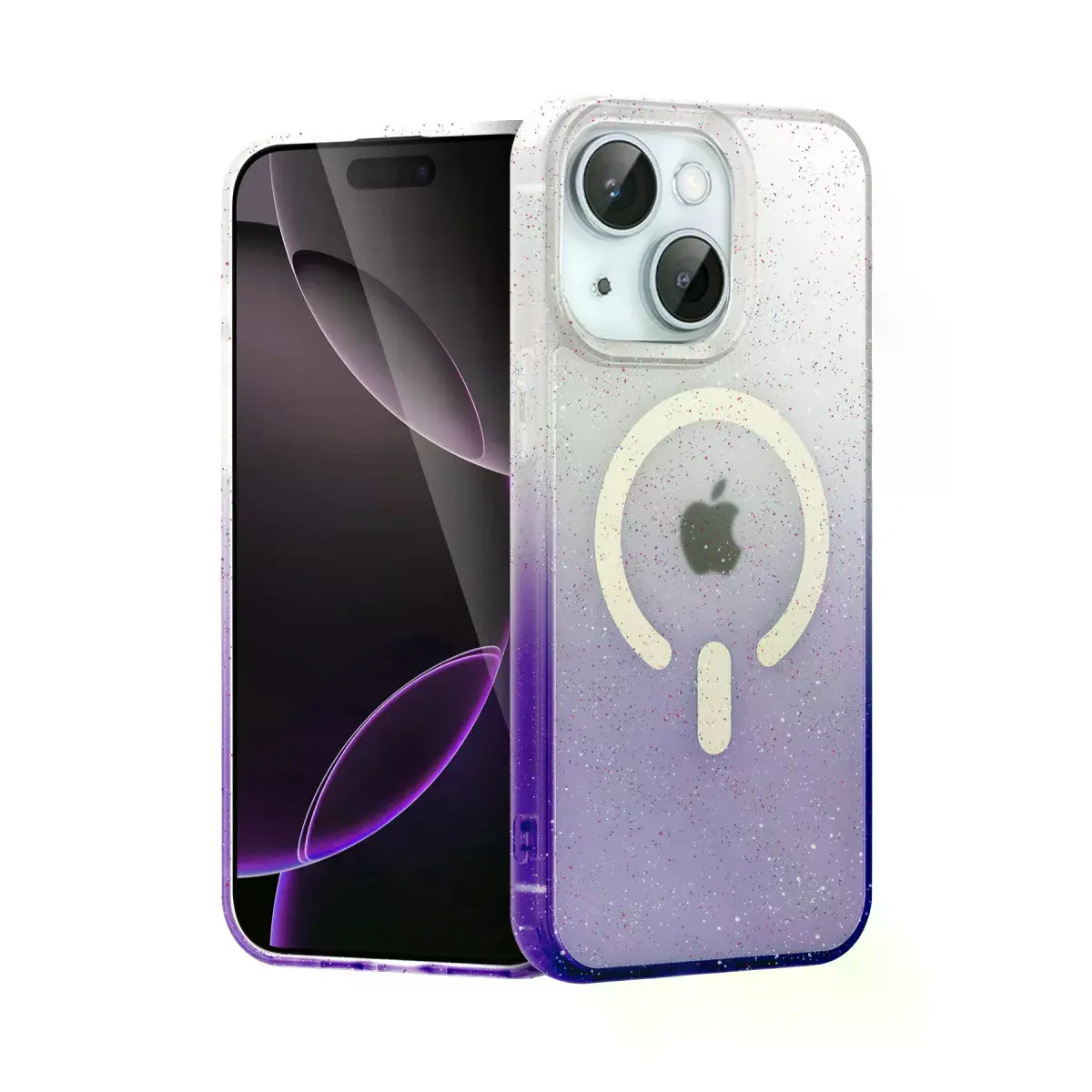 İphone 14 Pummel Shiny Magsafe Kapak - Mor