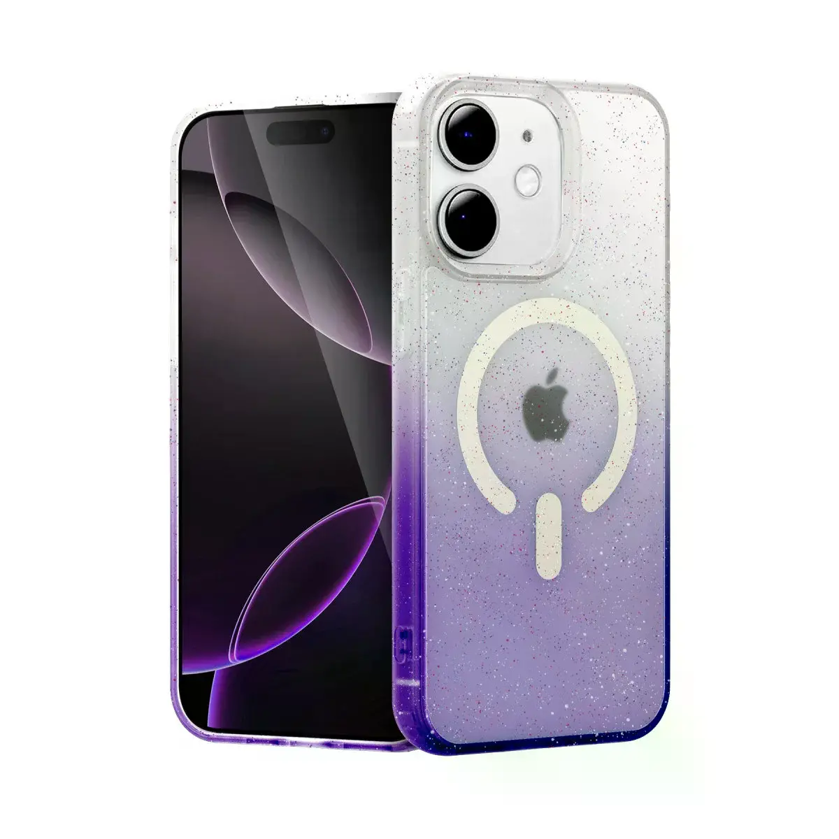 İphone 12 Pummel Shiny Magsafe Kapak - Mor