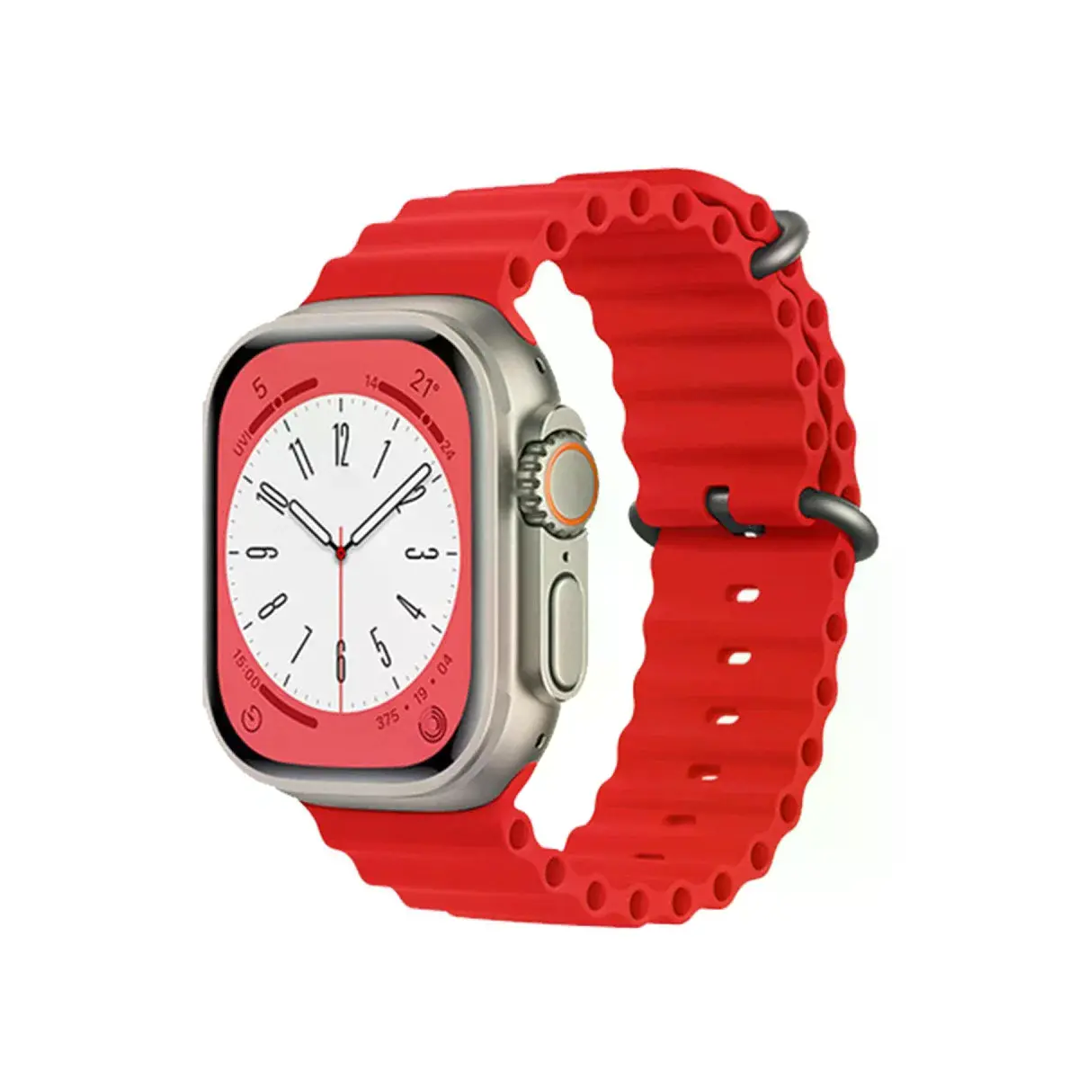 Watch 42mm Ocean Kordon - Kırmızı