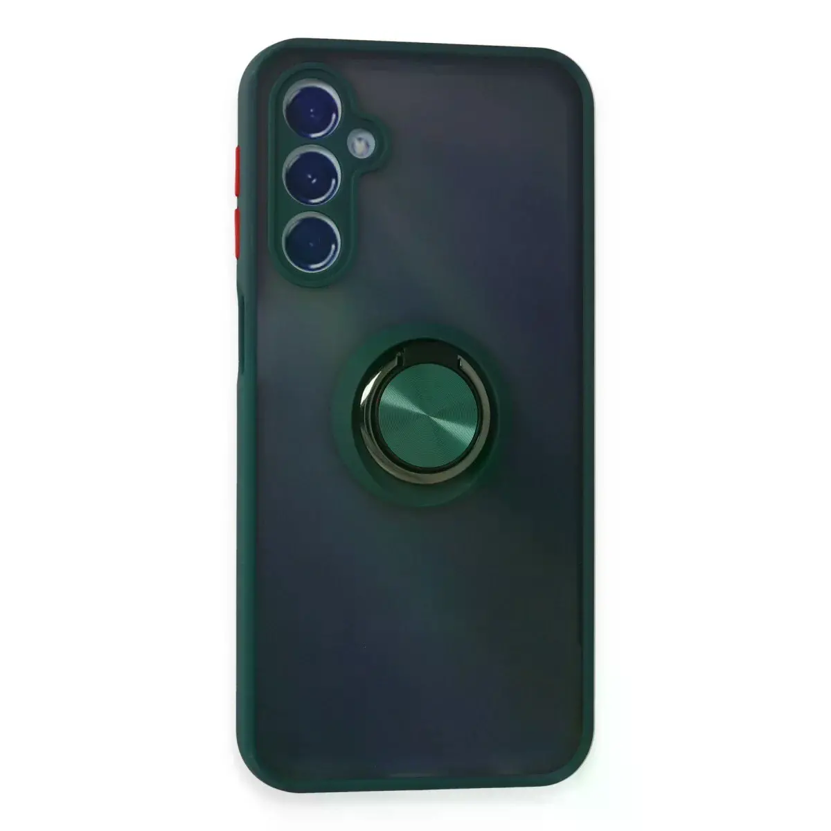 Samsung Galaxy M34 5g Kılıf Montreal Yüzüklü Silikon Kapak - Yeşil