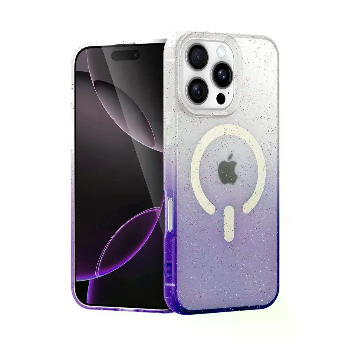 İphone 16 Pro Max Pummel Shiny Magsafe Kapak - Mor