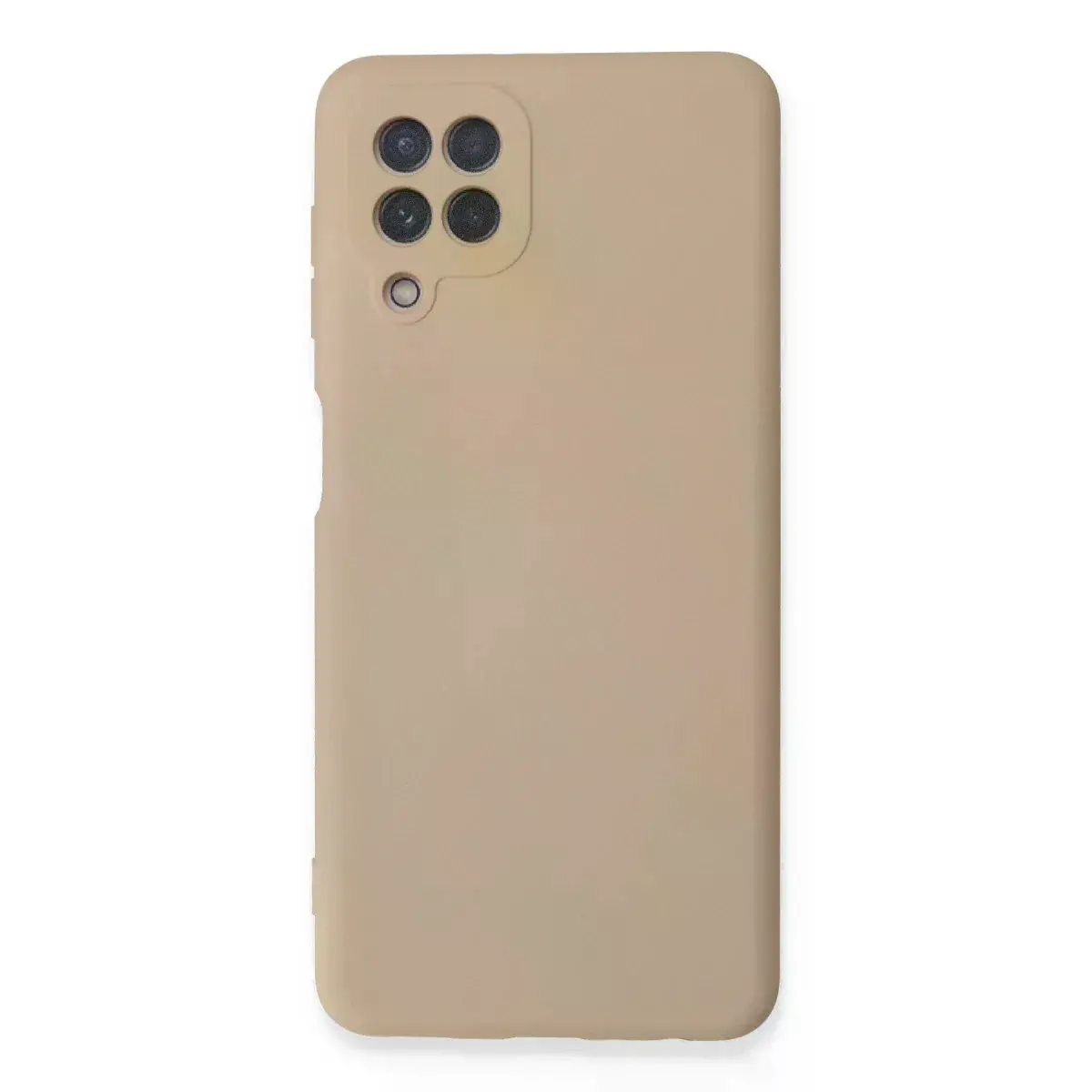 Samsung Galaxy A22 Kılıf Nano İçi Kadife Silikon - Pudra