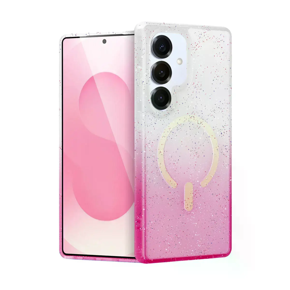 Samsung Galaxy S25 Pummel Shiny Magsafe Kapak - Pembe
