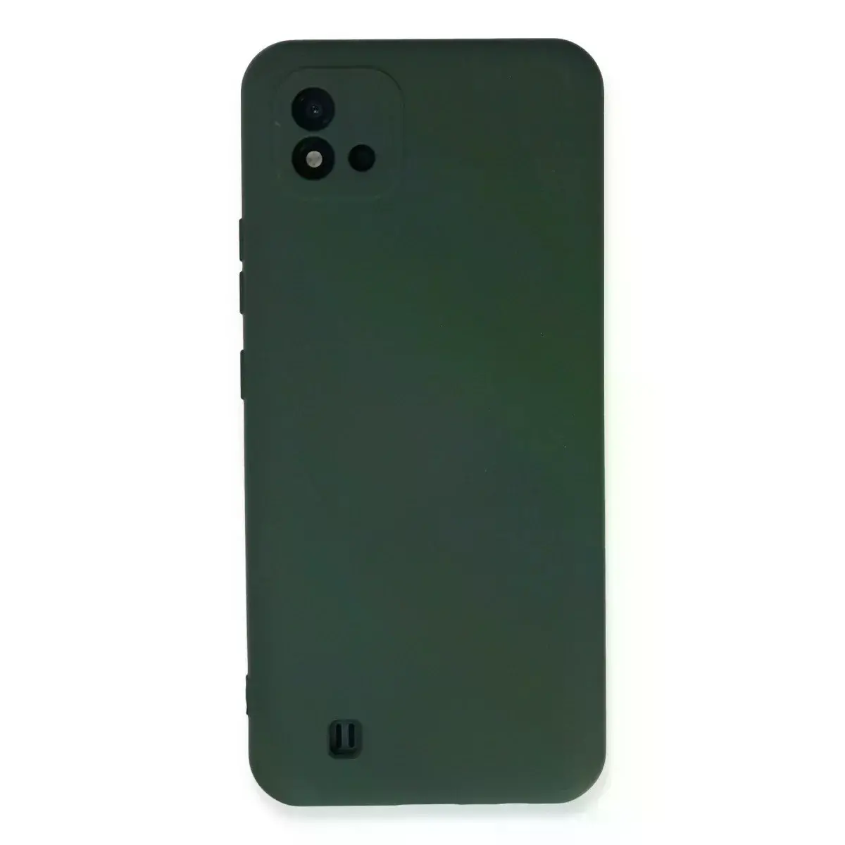 Realme C11 2021 Kılıf Nano İçi Kadife Silikon - Koyu Yeşil