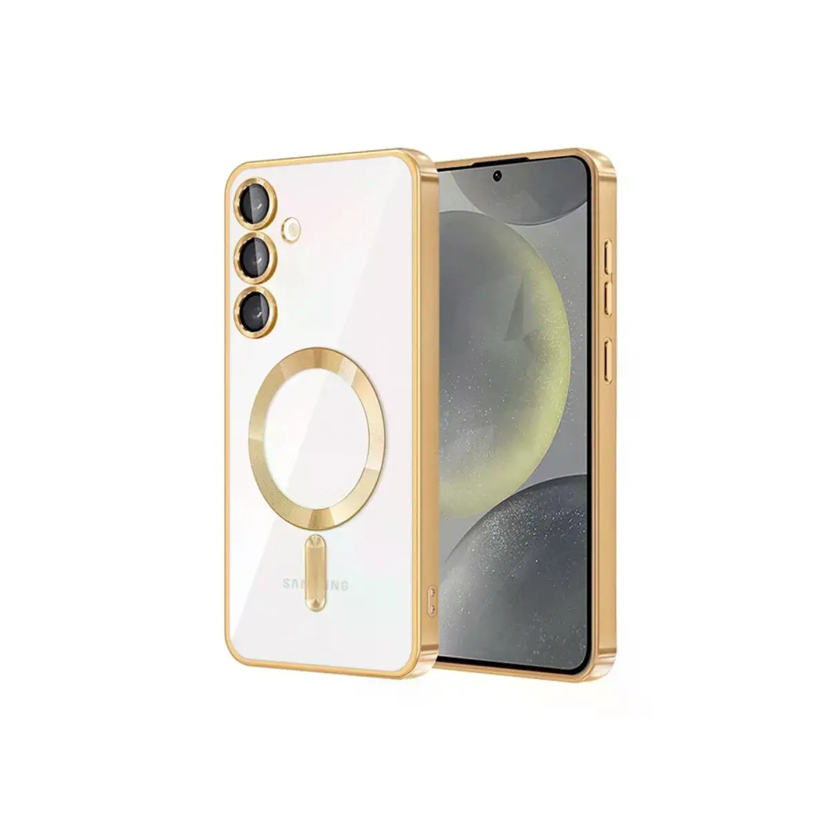 Samsung Galaxy S23 Kılıf Kross Magneticsafe Kapak - Gold