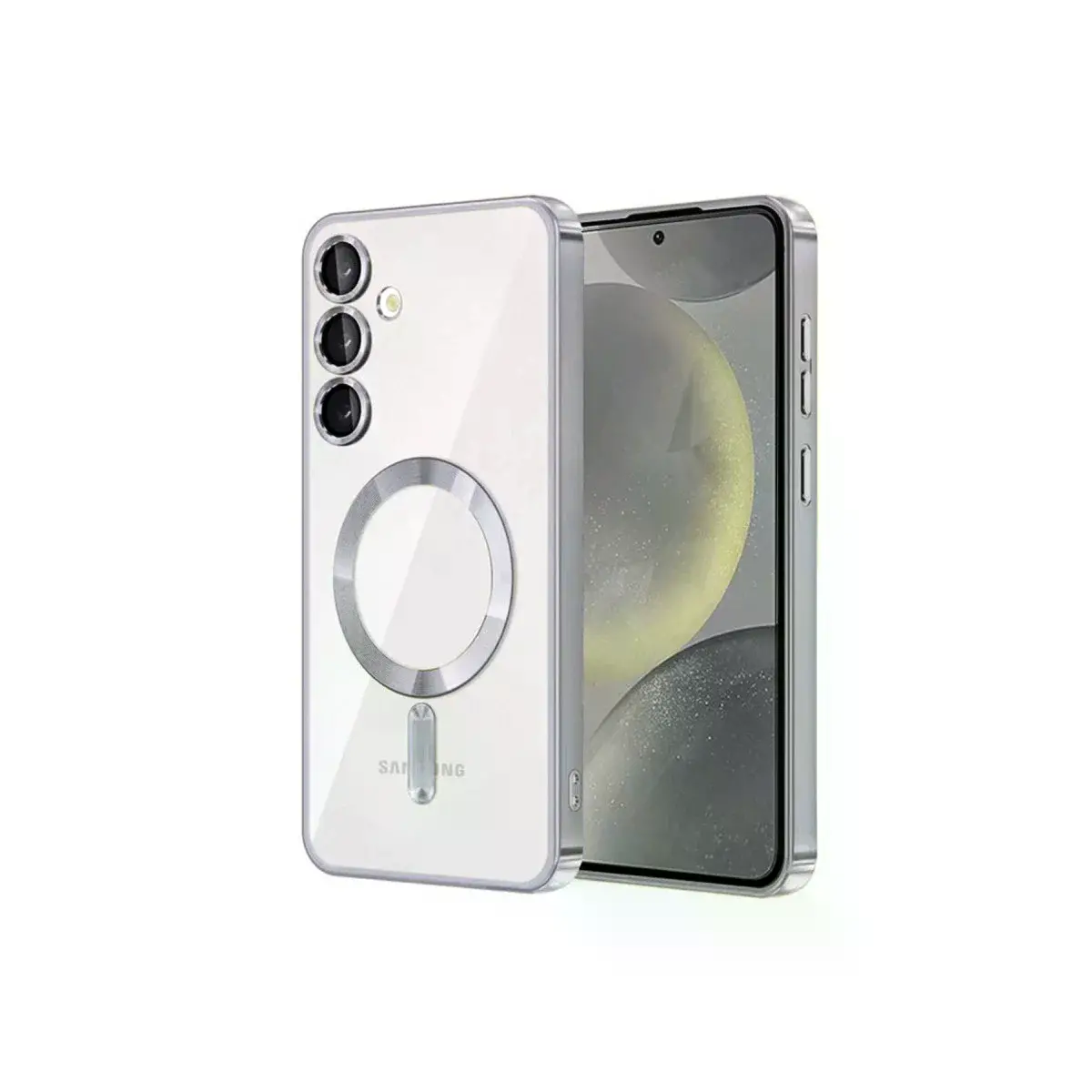 Samsung Galaxy S23 Plus Kılıf Kross Magneticsafe Kapak - Gümüş