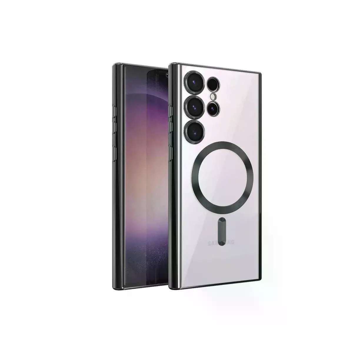 Samsung Galaxy S23 Ultra Kılıf Kross Magneticsafe Kapak - Siyah
