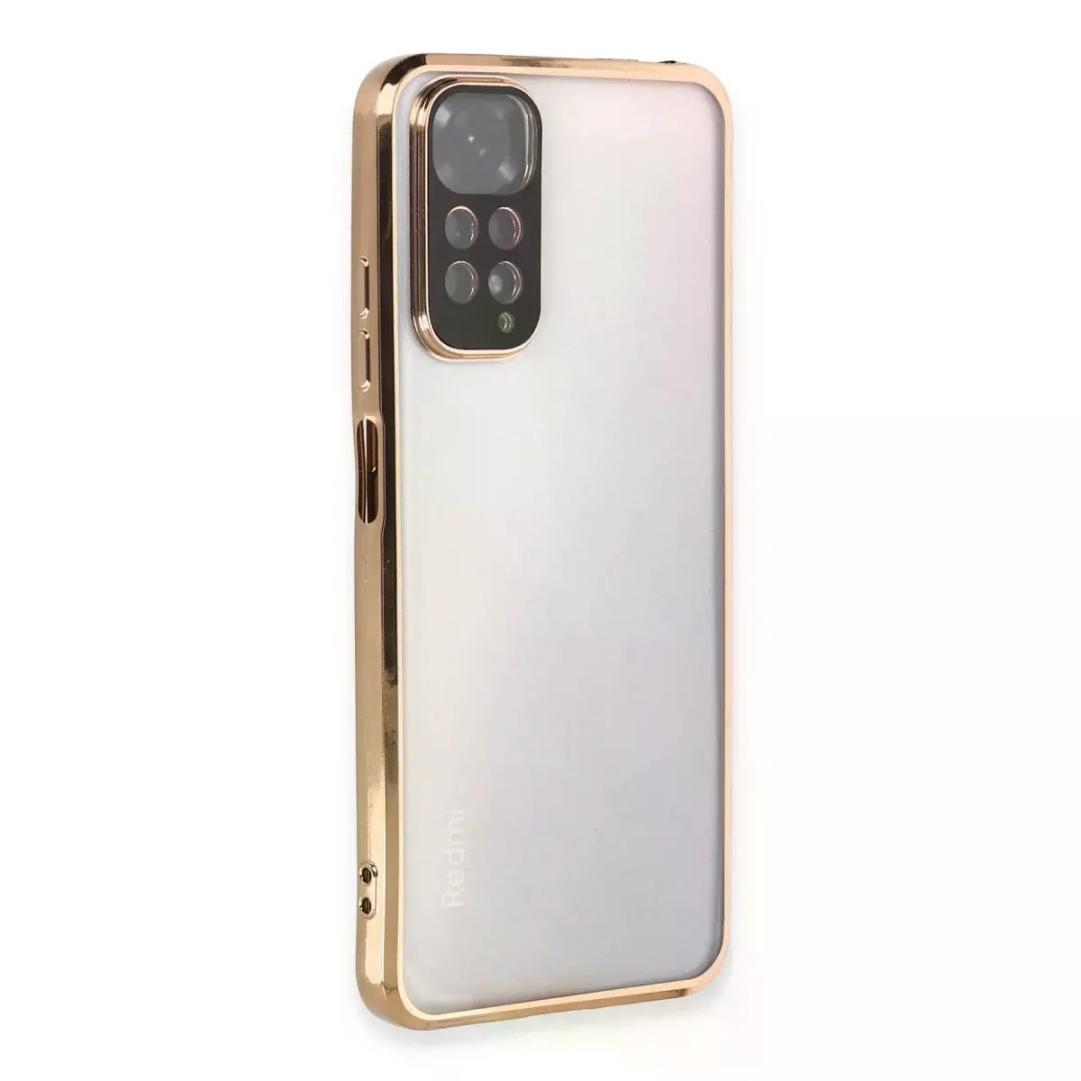 Xiaomi Redmi Note 11 Kılıf Razer Lensli Silikon - Gold