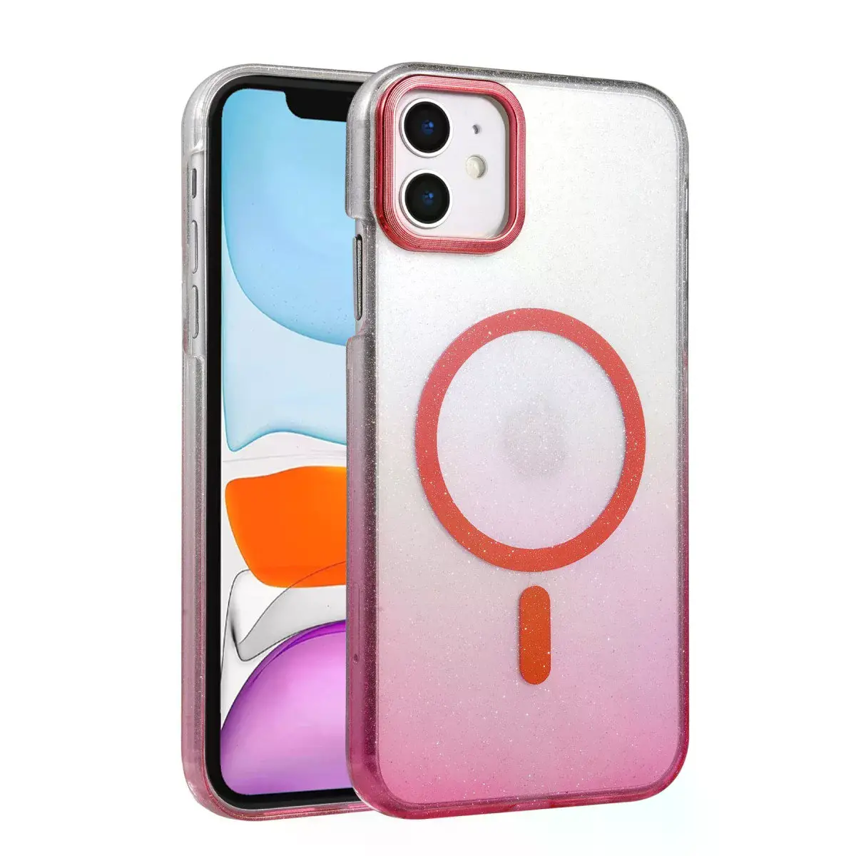 İphone 12 Glossy Magsafe Kapak - Pembe