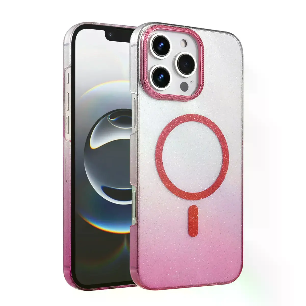 İphone 16 Pro Glossy Magsafe Kapak - Pembe