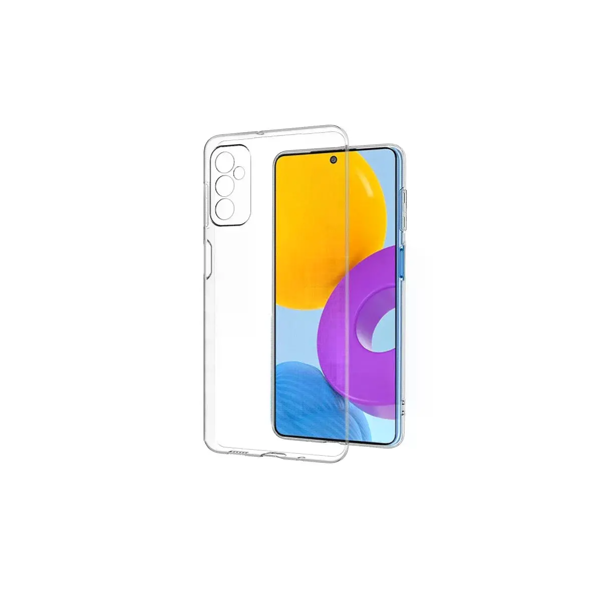 Samsung Galaxy M52 5g Kılıf Deluxe 2mm Şeffaf Silikon - Şeffaf