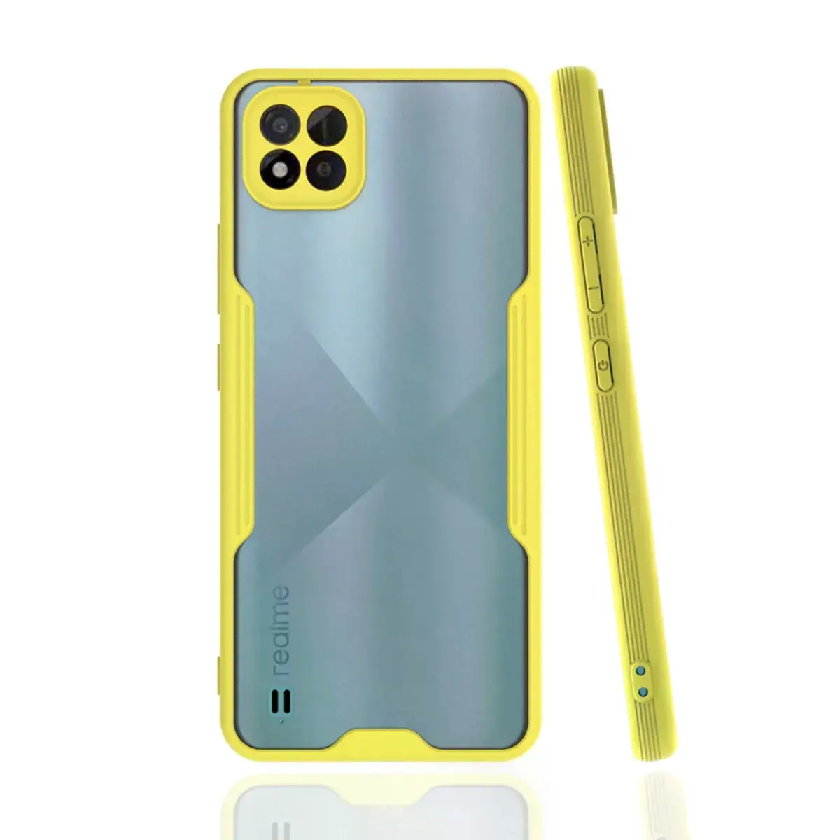 Realme C11 2021 Kılıf Platin Silikon - Sarı