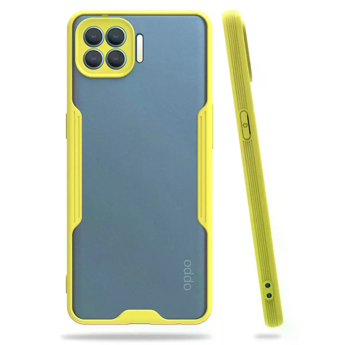 Oppo Reno 4 Lite Kılıf Platin Silikon - Sarı