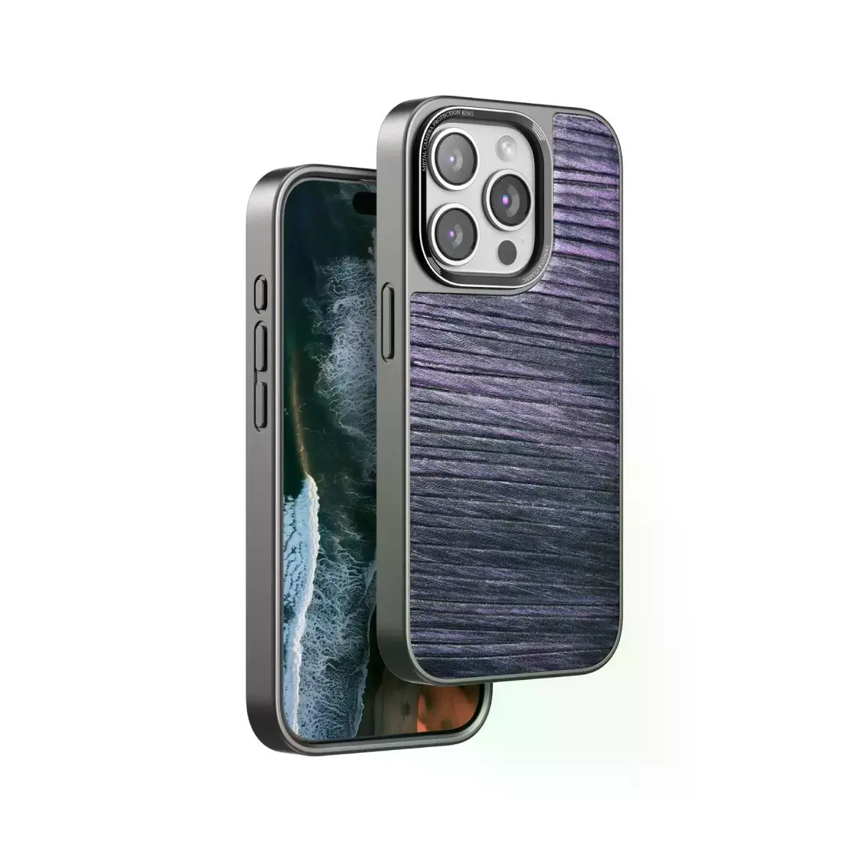 Venco  İphone 15 Pro Wave Kapak - Derin Mor